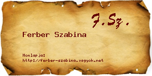 Ferber Szabina névjegykártya